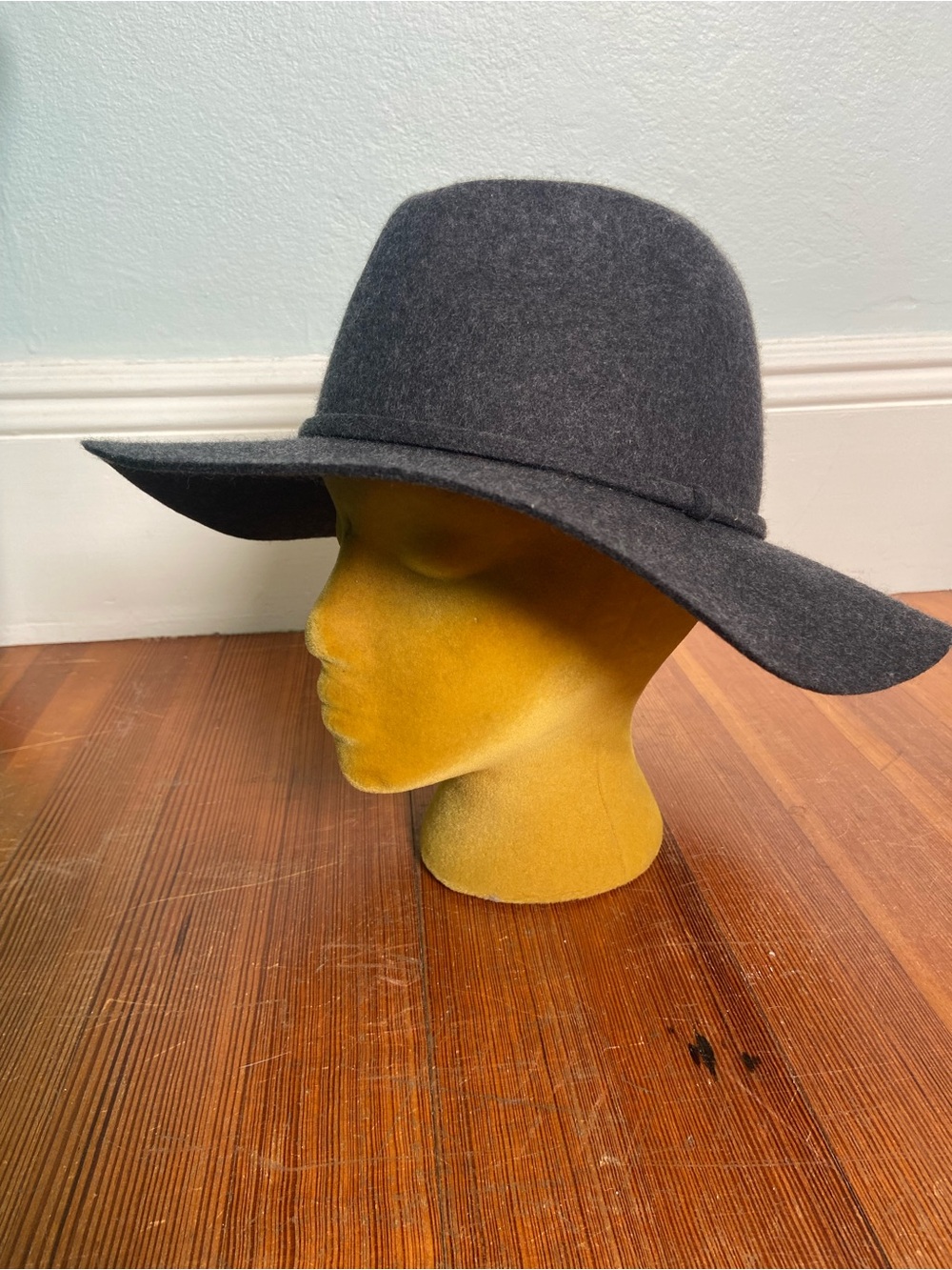 J. Crew Wide-Brim Wool Hat - Charcoal Gray